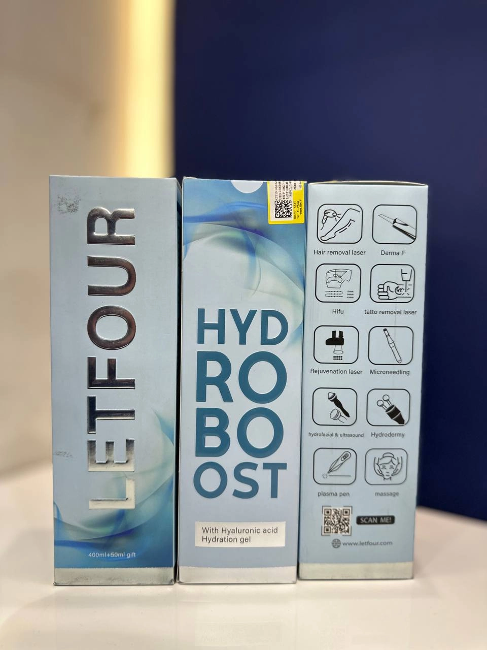 «ژل آبرسان Hydro Boost لتفور حاوی هیالورونیک اسید، مناسب برای دستگاه‌های زیبایی مانند لیزر، هایفو، میکرونیدلینگ، درما اف و هیدرودرمی – آبرسان قوی پوست»