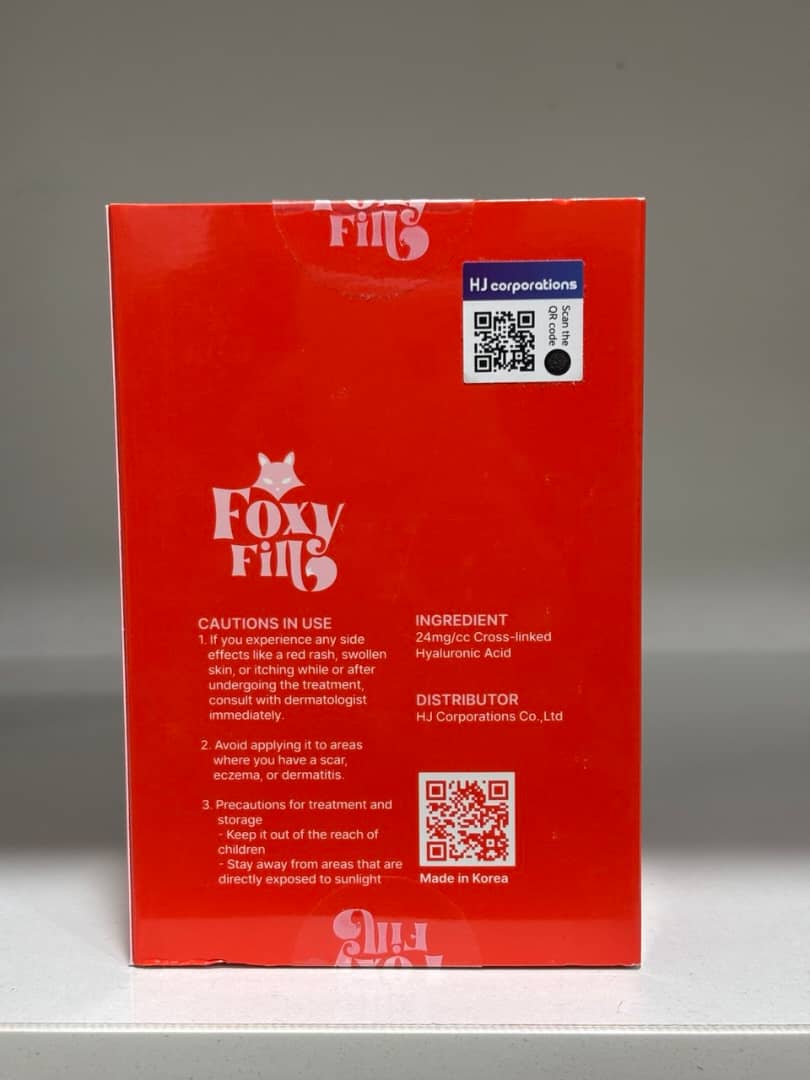 تصویر فیلر بدن فاکسی فیل Foxy Fill حجم 60 سی‌سی مخصوص فرم‌دهی و حجم‌دهی باسن، سینه و ران با ماندگاری بالا